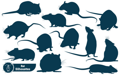 Animal Rat Silhouette Vector Illustration