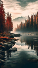 morning in the mountains