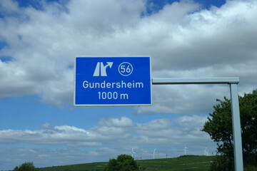 Autobahnausfahrt Gundersheim