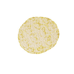 Gold Circle Watercolor Stain Featuring Isolated Paper Texture