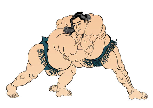 浮世絵　相撲取り　その55