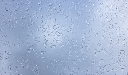 Drops of water on the glass