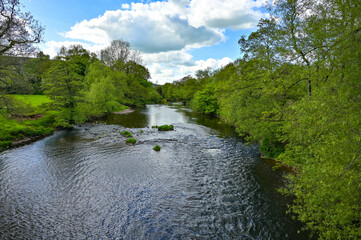The Usk River in Powys, Wales.