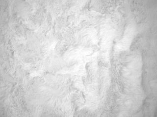 Fototapeta na wymiar White clean wool texture background. light natural sheep wool. white seamless cotton. texture of fluffy fur for designers. close-up fragment white wool carpet..