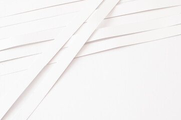 White background with geometric white lines and copy space