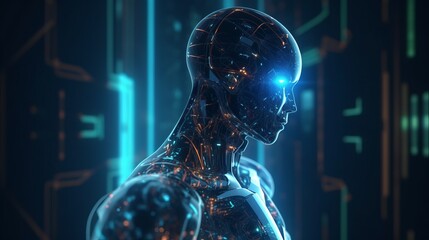 System Artificial intelligence , Technology smart robot application software , robot application Generative AI