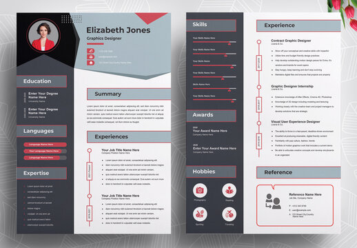 Fashion Color Resume Template