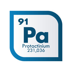 Protactinium icon set. vector template illustration  for web design