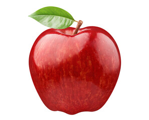 Delicious red apple cut out