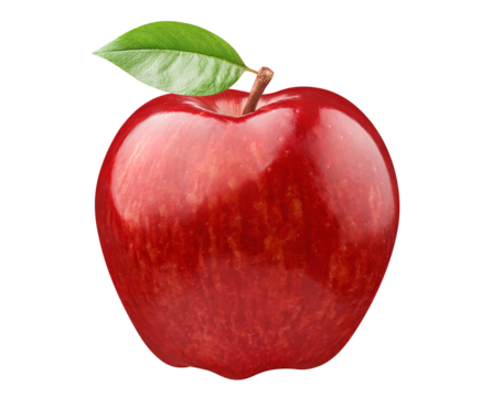 Delicious red apple cut out