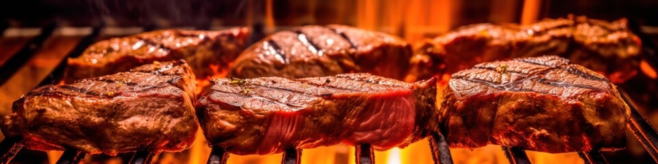 Beef steak is grille. Generative AI