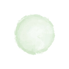 Watercolor mint brush. Vector graphics in flat style