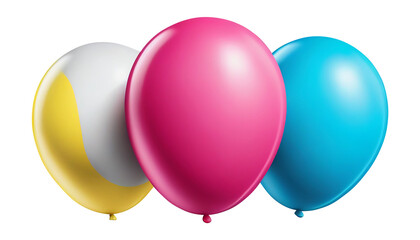 balloons isolated on white created with Generative AI