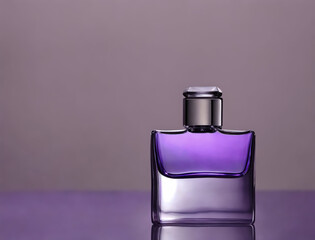 Small purple perfume bottle. Generative AI