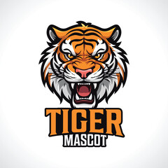 Fototapeta na wymiar Tiger Mascot Logo Design Tiger Head Logo