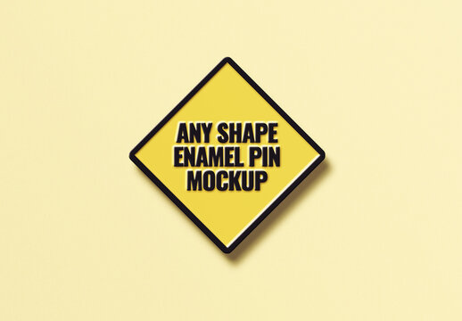 Enamel Pin Mockup Template Card Logo Soft Apparel Clothes