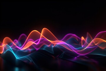 abstract futuristic background with pink blue glowing neon moving high speed wave lines and bokeh lights. Data transfer concept Fantastic wallpaper, Ai Generative