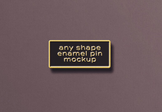 Enamel Pin Mockup Template Card Logo Soft Apparel Clothes