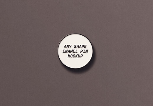 Enamel Pin Mockup Template Card Logo Soft Apparel Clothes