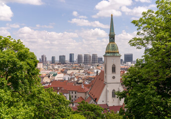Fototapeta premium View of the center of Bratislava, the capital of Slovakia
