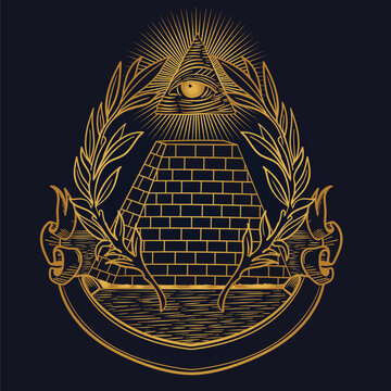 freemasonry Emblem tattoo Compass Tattoo , Eye of Providence. All-seeing eye	
