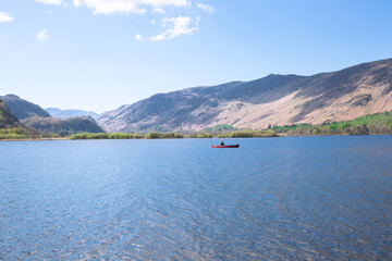 lake in the mountains with sky