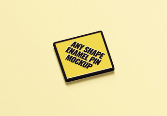 Enamel Pin Mockup Template Card Logo Soft Apparel Clothes