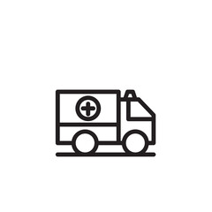 Ambulance Emergency Car Outline Icon
