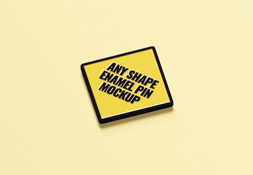 Enamel Pin Mockup Template Card Logo Soft Apparel Clothes