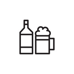 Alcohol Beer Drink Outline Icon