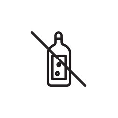 Alcohol Bottle Drink Outline Icon