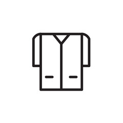 Coat Clothing Jacket Outline Icon