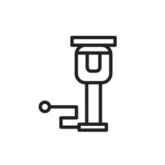 Diving Flash Light Outline Icon