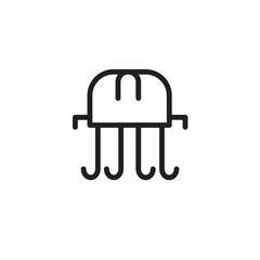 Jellyfish Sea Diving Outline Icon