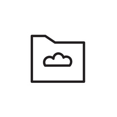 Folder Cloud Portfolio Outline Icon