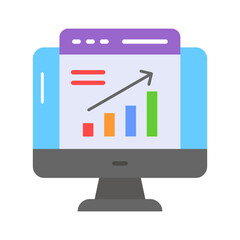 An icon of web analysis in trendy style isolated on white background