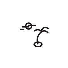 Island Sea Travel Outline Icon