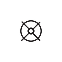 Obraz premium Beach Life Ring Outline Icon
