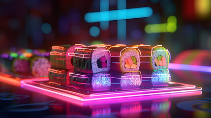 Neon Sushi Dinner