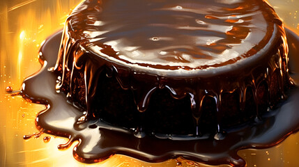 close up of a chocolate cake