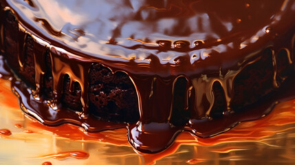 close up of a chocolate cake