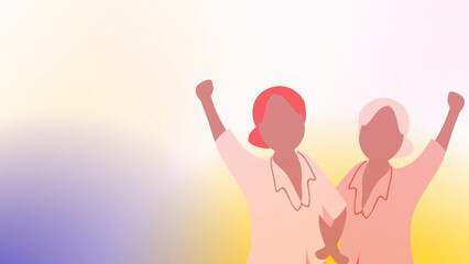 Background for media making and space for text.