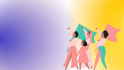 Background for media making and space for text.