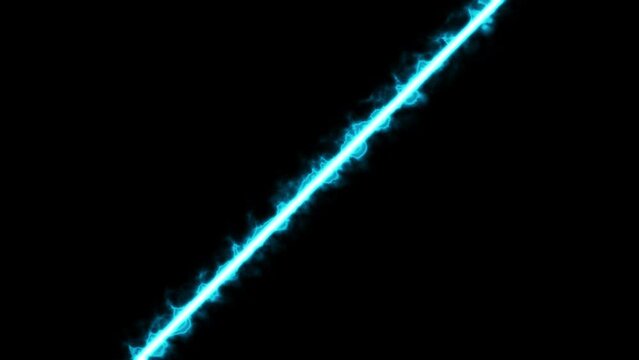 Gradient glowing neon lines on black background. Futuristic and technology concept, versus line for gaming video, fighting sport,