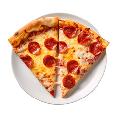 pizza Slice isolated on white created with Generative AI
