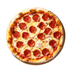 pizza isolated on white created with Generative AI