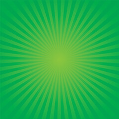 Green Burst Background. Vector Illustration.
