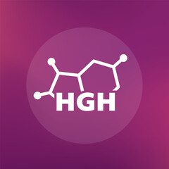 HGH icon, human growth hormone vector design
