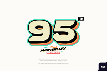 Number 95 logo icon design 95th birthday logo number anniversary 95