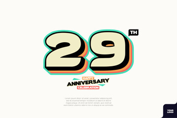 Number 29 logo icon design 29th birthday logo number anniversary 29